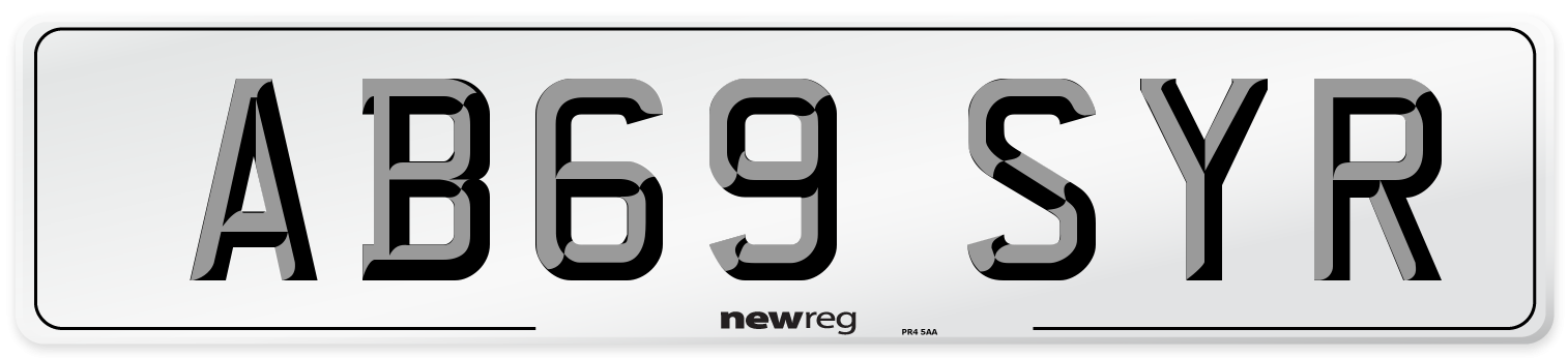 AB69 SYR Number Plate from New Reg